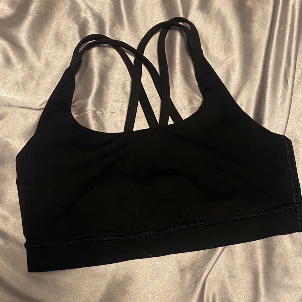 lululemon athletica Black Cross-Back Sports Bra